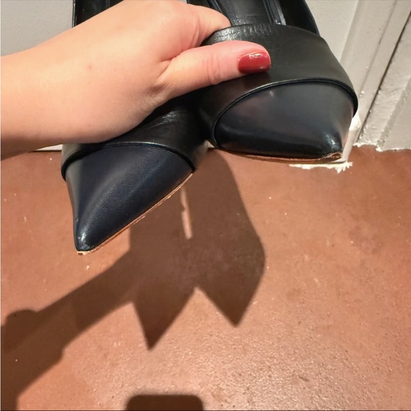 Celine Pointed Toe Navy and Black Heel - Picture 5 of 10